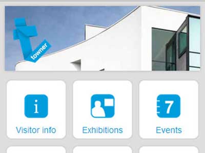 Towner Art Gallery. Design & development of a mobile website for an art gallery in Eastbourne, East Sussex